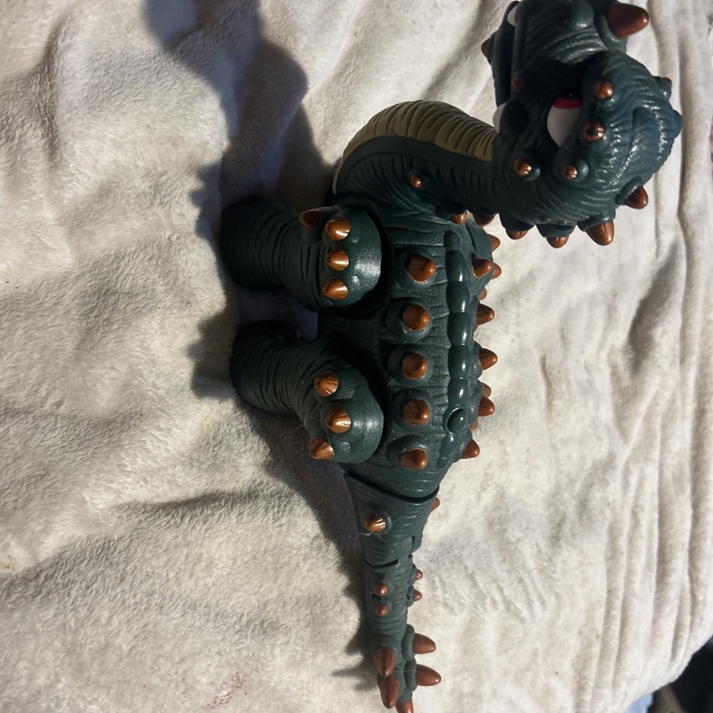 2008 Spike Jr Roaring Walking Dinosaur Fisher Price Mattel Imaginex Green P5454